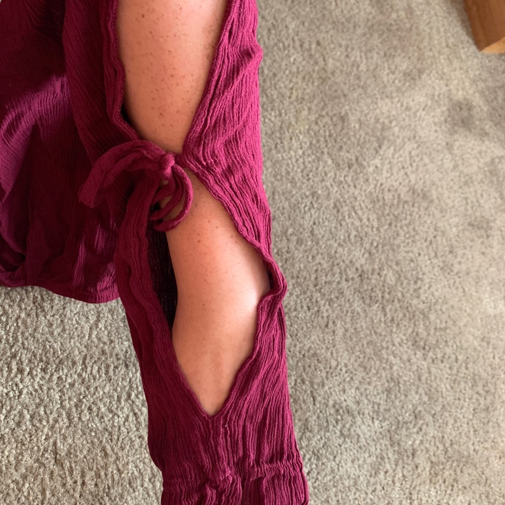 Ambiance Off the shoulder maroon top
